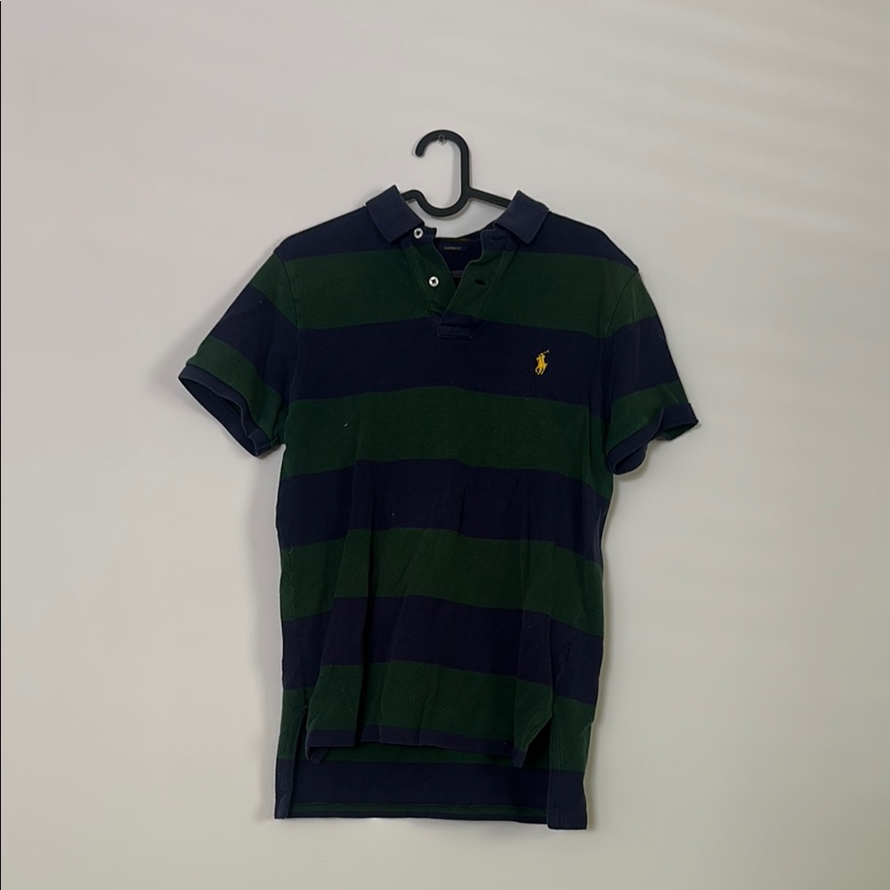 Polo by Ralph Lauren Classic Green and Blue Striped Polo